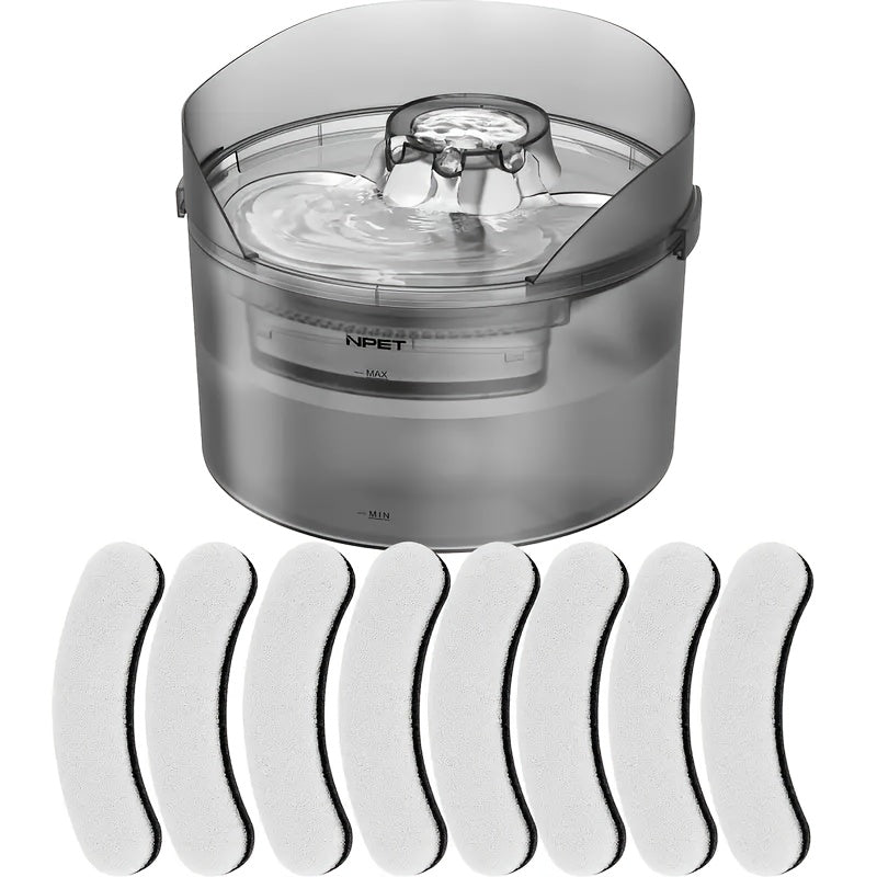 Pet Water Fountain with Splatter Guard