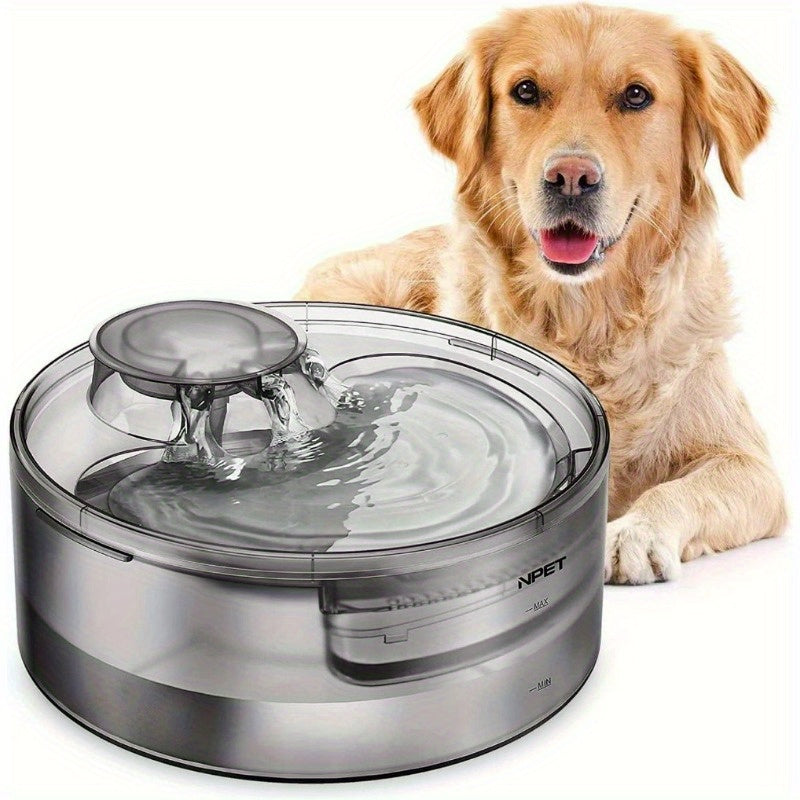 Pet Water Fountain with Splatter Guard