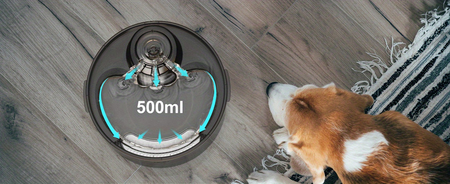 Pet Water Fountain with Splatter Guard