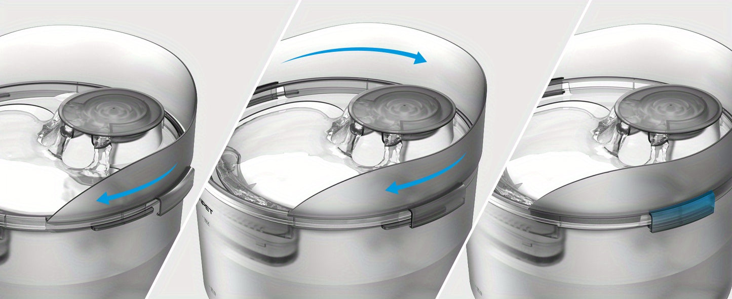 Pet Water Fountain with Splatter Guard