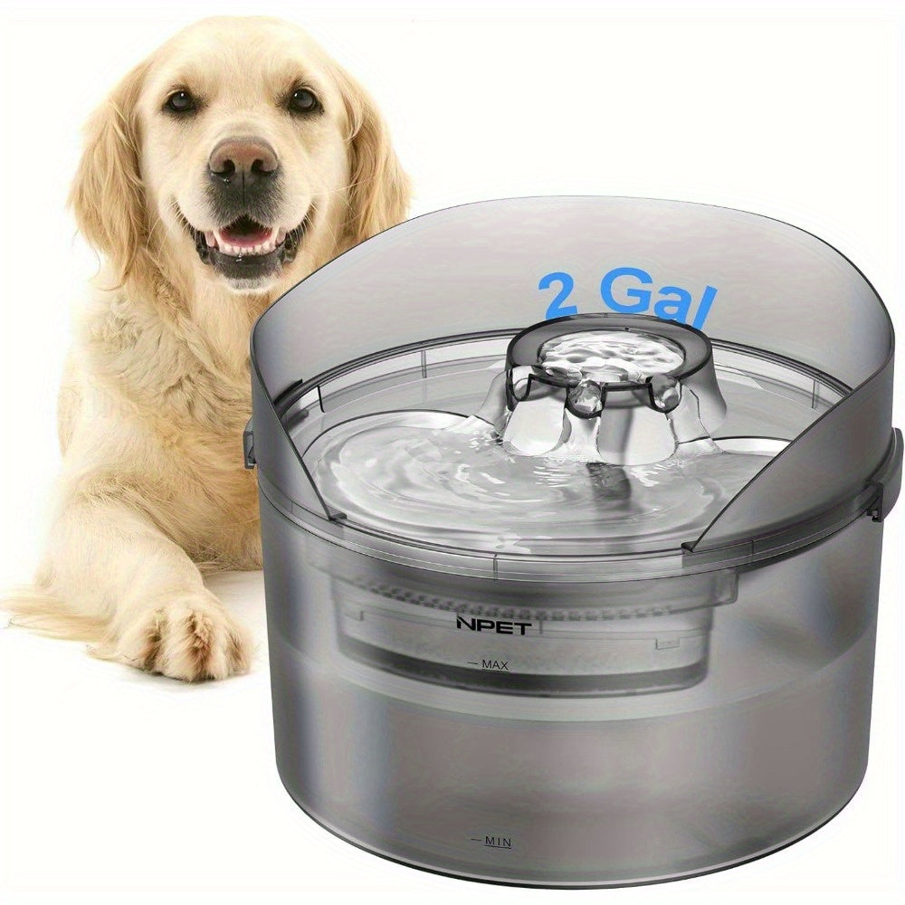 Pet Water Fountain with Splatter Guard