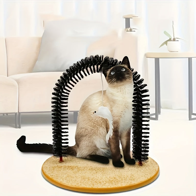 Cat Arch Self Groomer with Massage & Brushing
