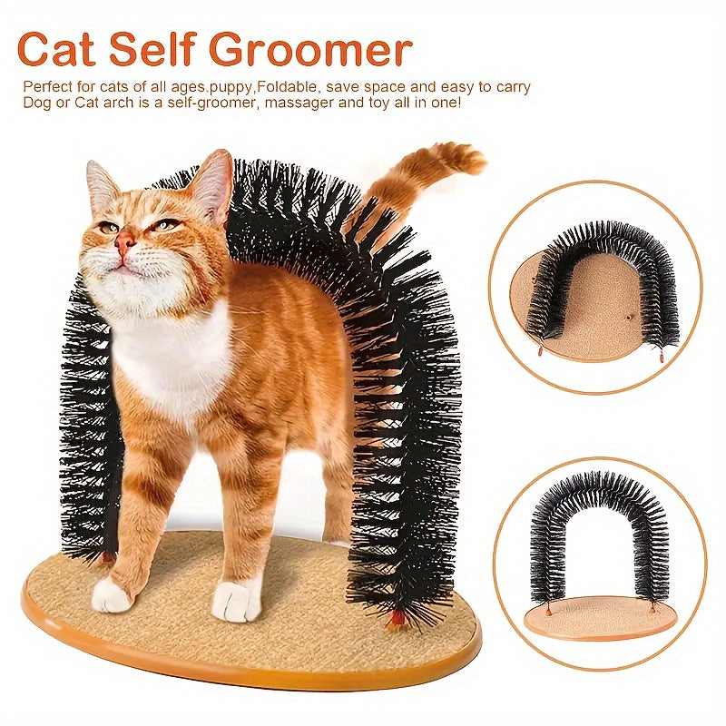 Cat Arch Self Groomer with Massage & Brushing