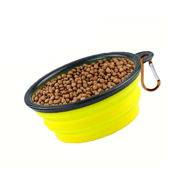 New 350ml Folding Bowl With Keychain Pet