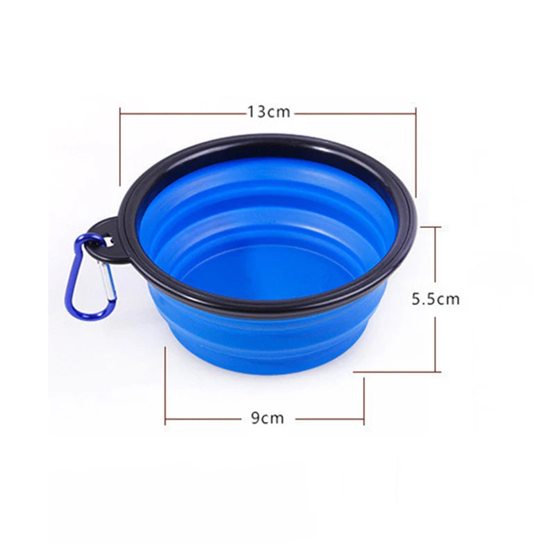 New 350ml Folding Bowl With Keychain Pet