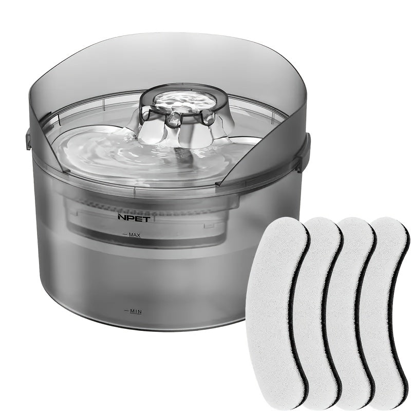 Pet Water Fountain with Splatter Guard