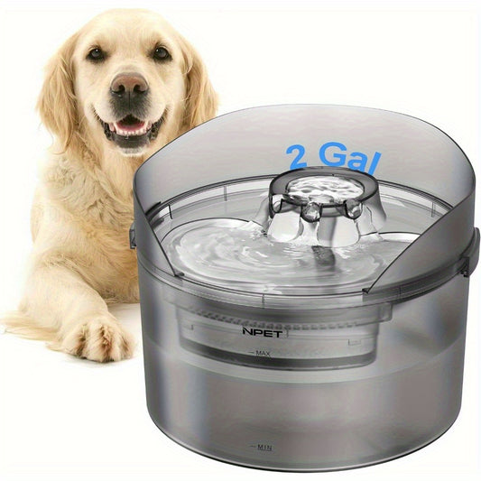 Pet Water Fountain with Splatter Guard