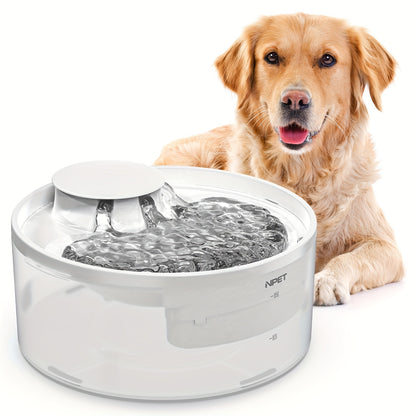 Pet Water Fountain with Splatter Guard