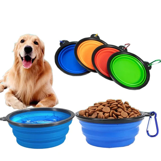 New 350ml Folding Bowl With Keychain Pet