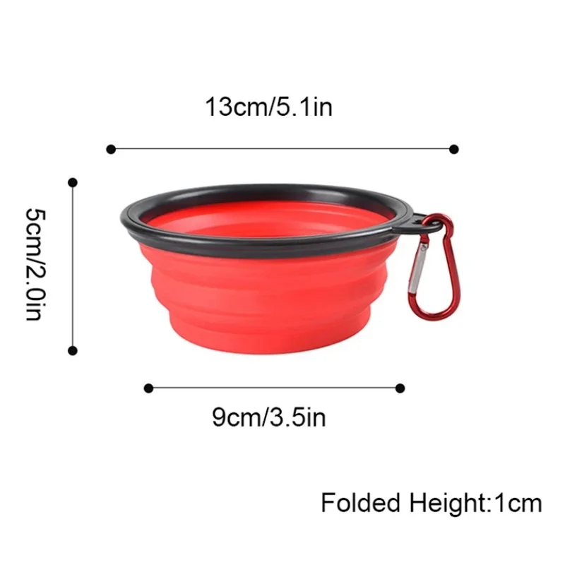 New 350ml Folding Bowl With Keychain Pet