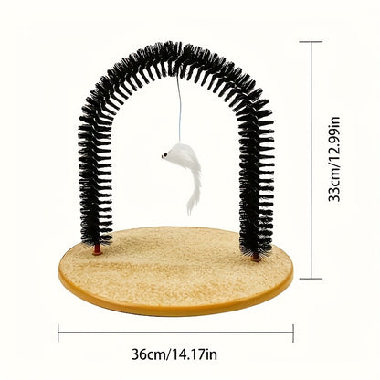 Cat Arch Self Groomer with Massage & Brushing