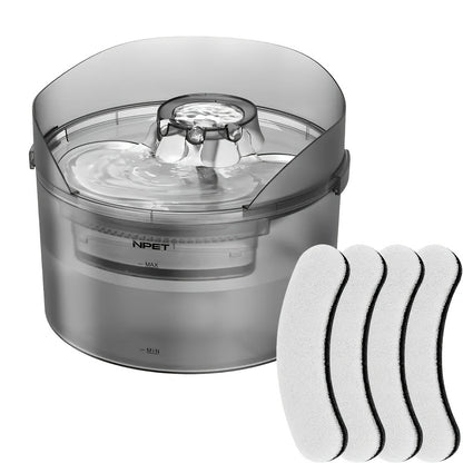 Pet Water Fountain with Splatter Guard
